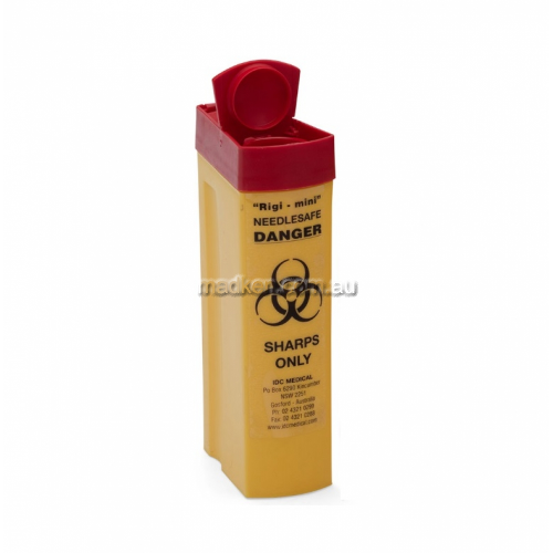 View QSrigi Rigi Mini Sharps Waste Disposal Container 300ml details.