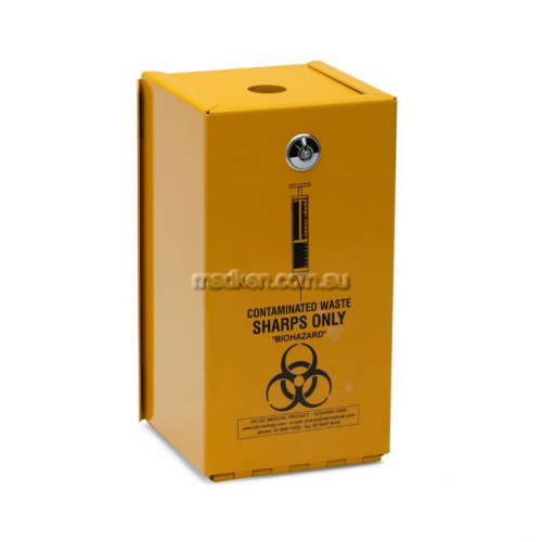 View YA2L-H Steel Security Safe Sharps Disposal Hinged 2L details.
