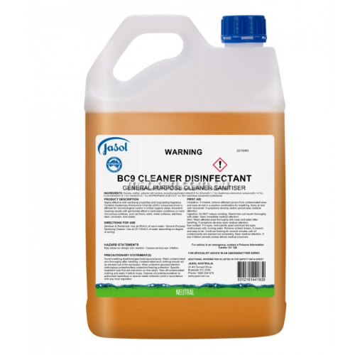 View BC9 Cleaner Disinfectant details.