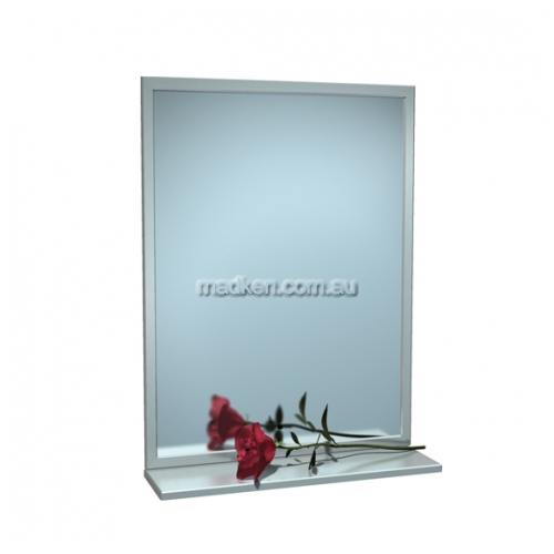 View 10-0605-V Interlock Framed Glass Mirror with Shelf details.