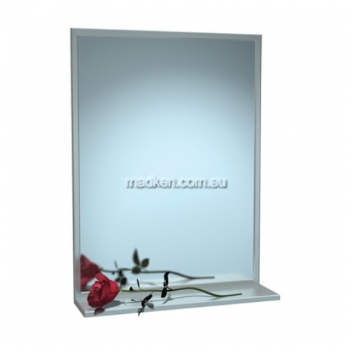10-0625-V Channel Frame Glass Mirror with Shelf