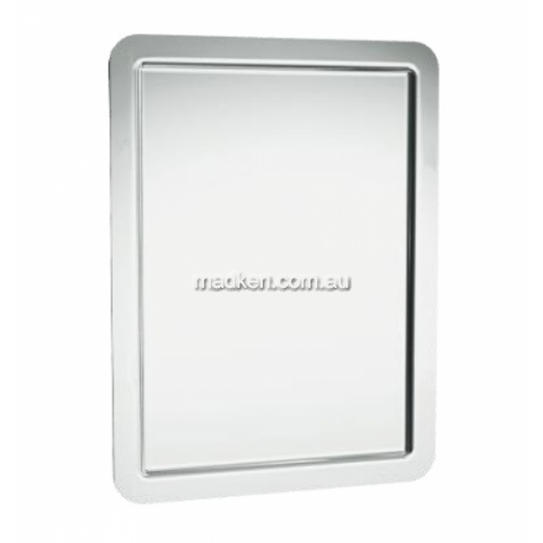 View 10-108 Security Framed Steel Mirror with Rounded Corners details.