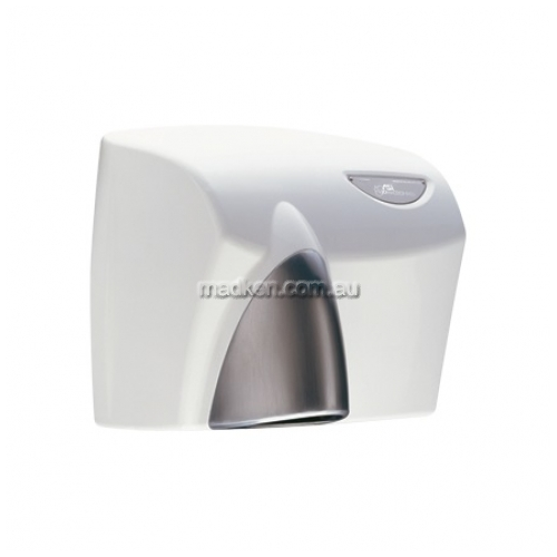 View Hand Dryer 63dB White Satin Chrome details.
