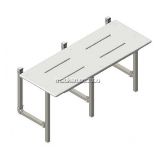 View SS960BR Folding Shower Seat Slotted details.