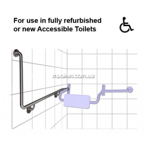 View GRE07 Toilet Grab Rail 90 Degree 600 x 900mm details.
