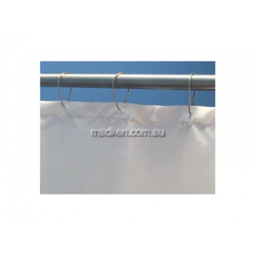 View JDMCURT-NT Shower Curtain Weighted Plain White details.