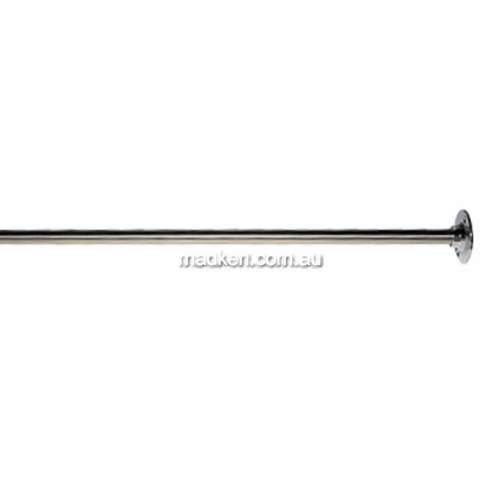 View JDMROD Shower Curtain Rail Straight Fixed End Flanges details.