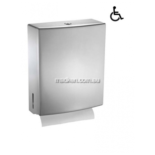 View 10-20210 Paper Towel Dispenser Curved details.