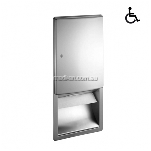 View 10-20452 Paper Towel Dispenser Recessed details.