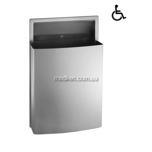 View 10-20458 Waste Bin 42.6L Semi-Recessed details.