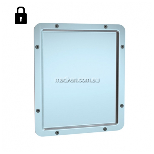 View 10-104 Stainless Steel Mirror with Frame Front Mounting details.
