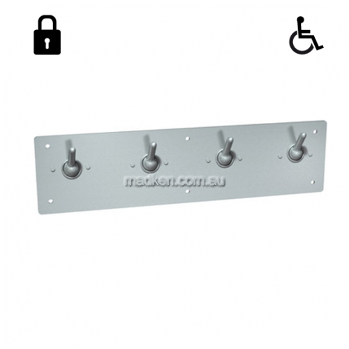 View 10-129 Clothes or Towel Hook Strip 4 Collapsible Hooks details.