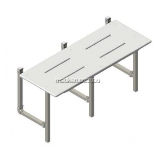 View SS960BR Bariatric Folding Shower Seat Slotted details.