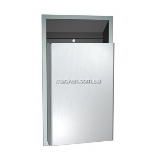 View 10-0458 Waste Bin 46L Semi-Recessed details.