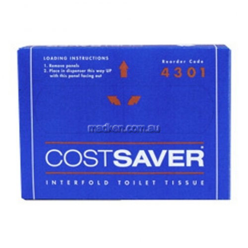 View 4301 Interfold Toilet Tissue Paper 200 Sheets White 1 ply details.