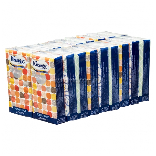 0201 Pocket Pack 4 Ply Kleenex Facial Tissues White - LAST STOCK