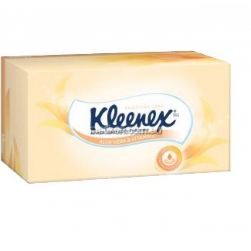 View 2 Ply Aloe Vera Kleenex Facial Tissues White details.