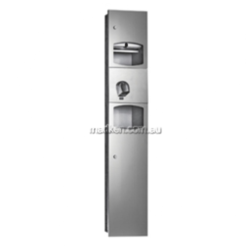 View 3-In-1 Combo Unit Paper Towel Dispenser Hand Dryer and Waste Bin 26L details.