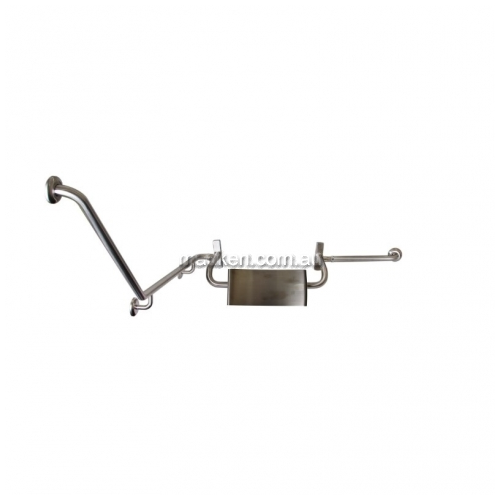 View Toilet Grab Rail Set with no Pad Backrest 40 Degree details.