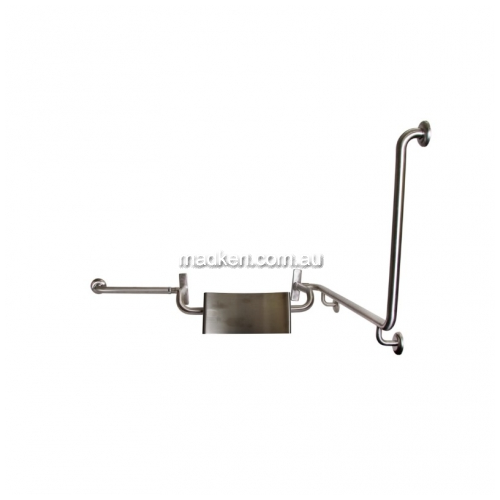 View Toilet Grab Rail Set with No Pad Backrest 90 Degree details.