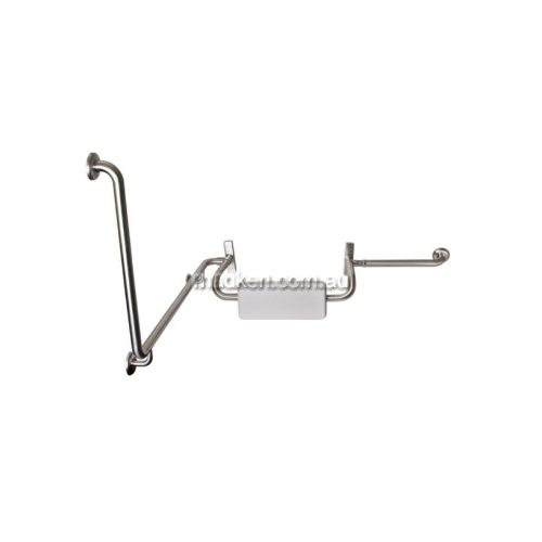 Toilet Grab Rail Set with Padded Backrest 90 Degree