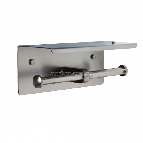 Double Toilet Roll Holder with Shelf Top