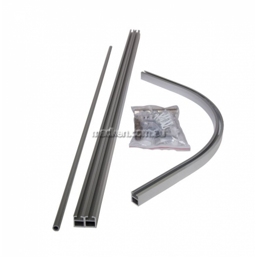 Modular Shower Curtain Track L Shaped (4 pieces)