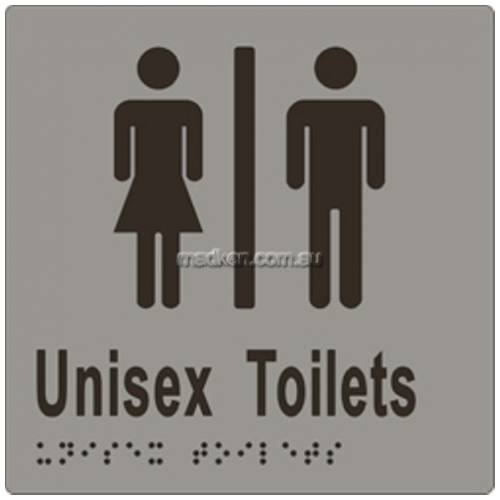 ML16210 Unisex Toilets Divided with Braille Sign