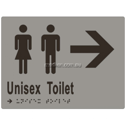 View ML16217 Braille Sign Unisex Toilet with Arrow details.