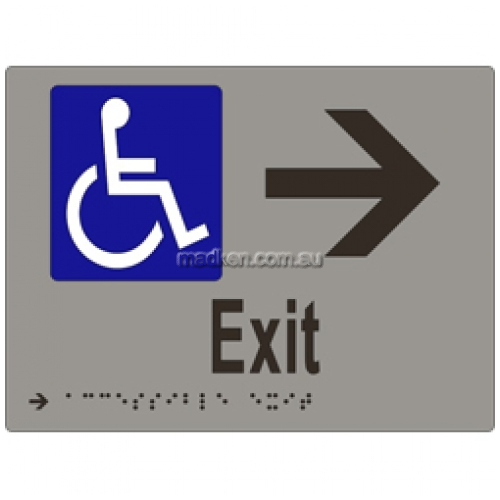 View ML16237 Braille Sign Accessible Exit and Arrow details.