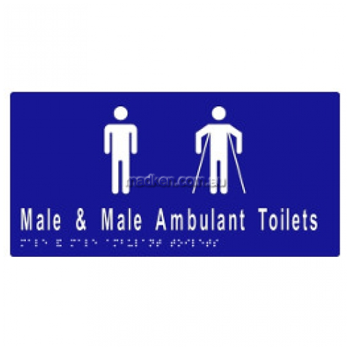 ML16246A Braille Sign, Male and Male Ambulant Toilet