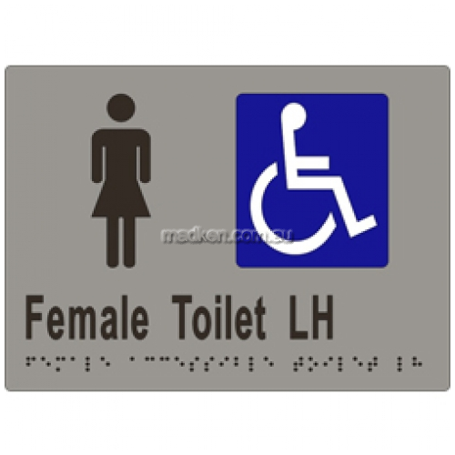 View ML16267 Braille Sign Female Accessible Toilet LH Transfer details.