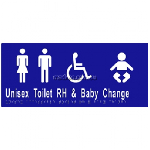 ML16286 Braille Sign, Unisex Accessible Toilets RH and Baby Change