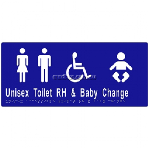 ML16286 Braille Sign Unisex Accessible Toilets RH and Baby Change