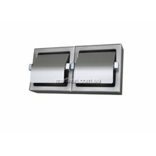 ML263 Double Toilet Roll Holder Surface Mounted with hoods