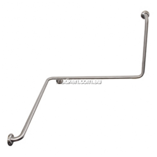 View Toilet Grab Rail Wrap Around 1100 x 1025 x 600mm 90 Degree details.