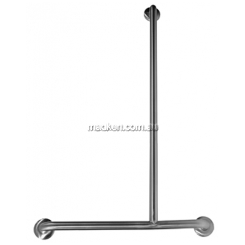 View Shower Grab Rail Inverted T Bar 700mm x 1100mm details.