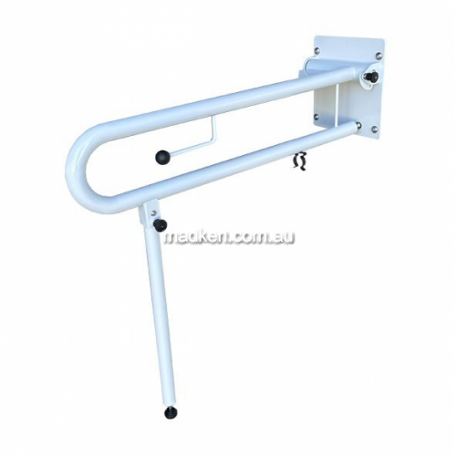 View Bariatric Drop Down Grab Rail with Toilet Roll Holder Right Hand details.