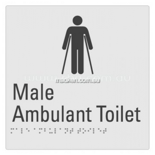 Braille Sign RBA4330-822 Male Ambulant Toilet