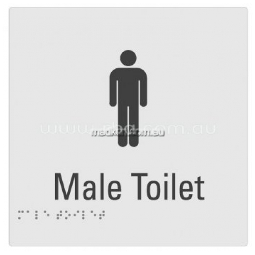 Braille Sign RBA4330 Male Toilet