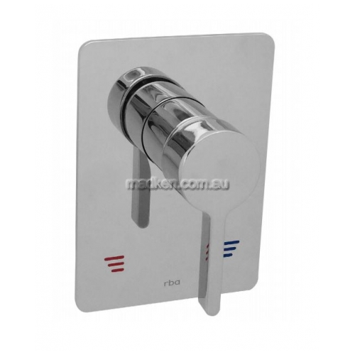 View RBA1110 Shower Mixer Rectangular Plate details.