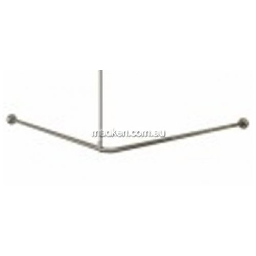 View RBA4171-101 Shower Curtain Rail Hooks and Curtain Set details.