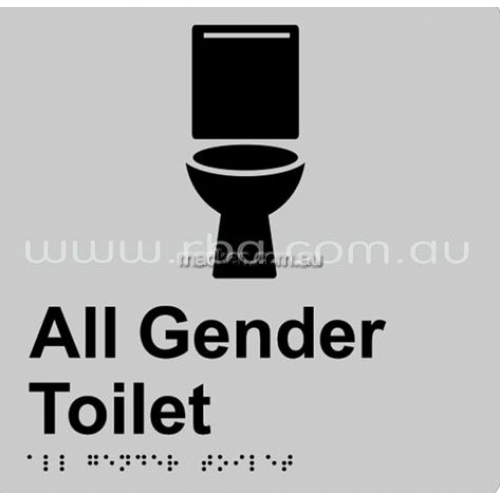 View Braille Sign RBA4330 All Gender Toilet  details.