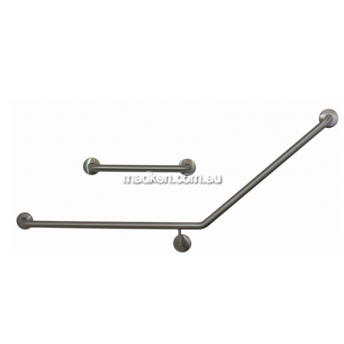 View Toilet Grab Rail Set RBA4040-345 850 x 700mm Plus 450mm Straight Rail details.