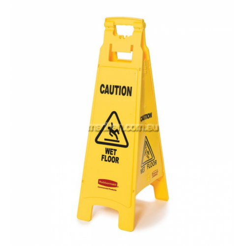 View 6114 Floor Safety Sign 4 Sided details.