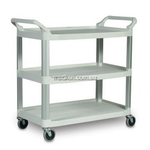 View 4091 Utility Cart 3 Shelf Open Sided details.
