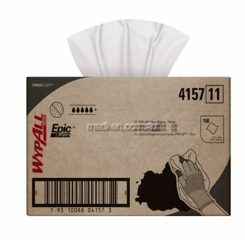 4157 Heavy Duty Brag Box White Wipers